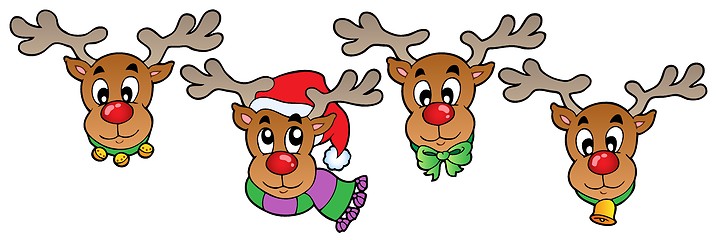Image showing Four cute Christmas deers