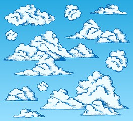 Image showing Clouds drawings on blue sky 1