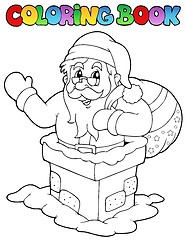Image showing Coloring book Santa Claus theme 7