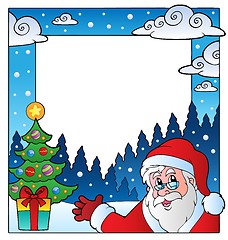 Image showing Christmas theme frame 1