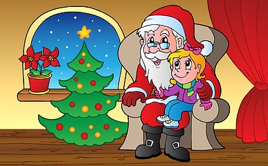 Image showing Santa Claus indoor scene 1