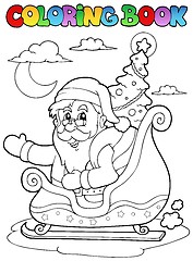 Image showing Coloring book Santa Claus theme 8