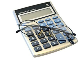 Image showing calculator and glasses 