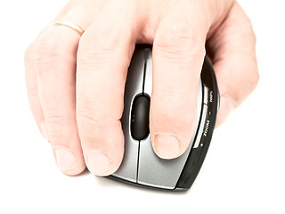 Image showing Hand on mouse