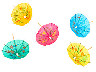 Image showing cocktail umbrellas