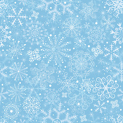 Image showing Blue pastel Christmas pattern
