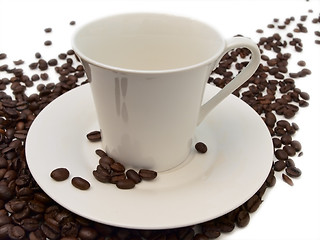 Image showing coffee beans and cup