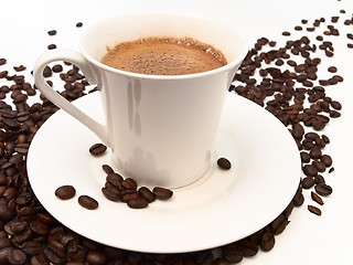 Image showing coffee beans and cup 