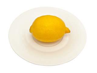 Image showing lemon at plate