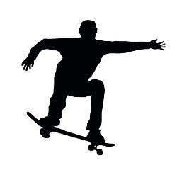 Image showing Skateboarding Jump