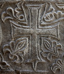 Image showing Medieval cross stone