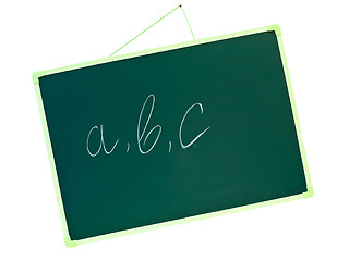 Image showing school blackboard with a b c