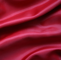 Image showing Smooth Red Silk as background