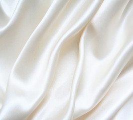 Image showing Smooth elegant white silk as background