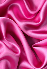Image showing Smooth elegant pink silk 