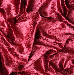 Image showing Lilac velvet fabric as background