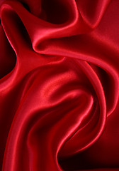 Image showing Smooth Red Silk as background