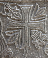 Image showing Medieval cross stone