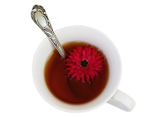 Image showing tea with flower