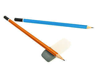 Image showing pencils and eraser