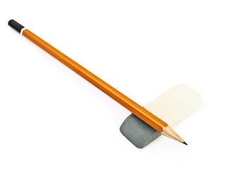 Image showing pencil and eraser