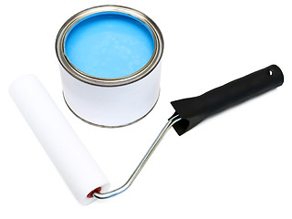 Image showing roller and blue color