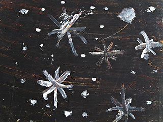 Image showing self painting grunge winter background