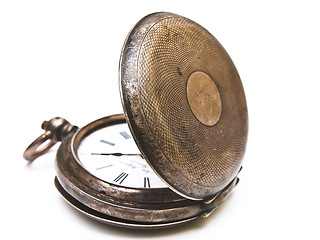Image showing old open pocket clock