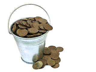 Image showing bucket with coins