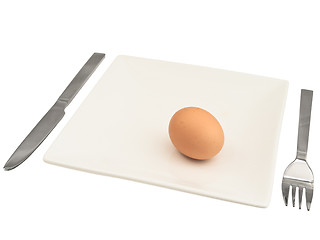 Image showing egg at plate