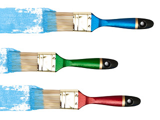 Image showing bristles with blue color