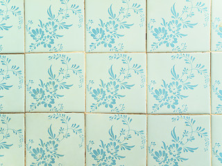 Image showing old ceramic wall 