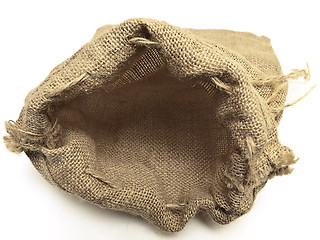 Image showing open beige linen sack with the braids 