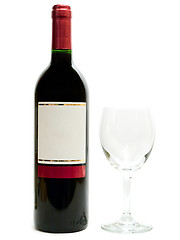 Image showing red wine with wineglass