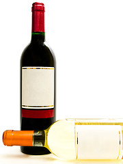 Image showing bottles of the white and red wine