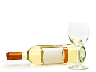 Image showing white wine with wineglass