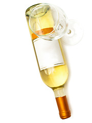 Image showing white wine with wineglass