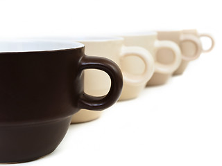 Image showing row of cups