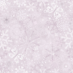 Image showing Gentle pink seamless Christmas pattern