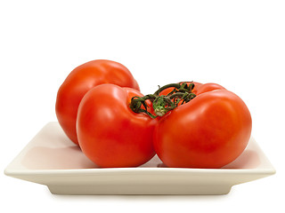 Image showing tomatoes in plate