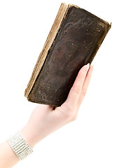 Image showing book in woman hand