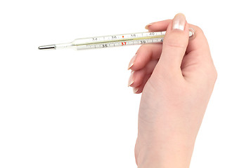 Image showing thermometer in hand