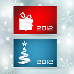 Image showing Set of vector christmas / New Year banners (cards)