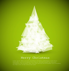Image showing Vector modern card with abstract christmas tree
