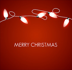 Image showing Vector Christmas background with white lights