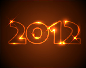 Image showing Vector New Year card 2012