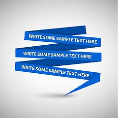 Image showing Vector Blue speech bubble made from paper