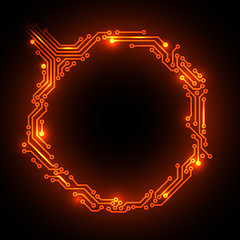 Image showing Hot Vector abstract circuit board background