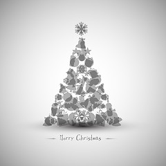 Image showing Vintage Vector christmas tree