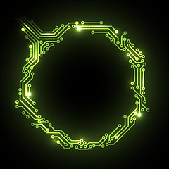 Image showing Vector abstract circuit board background